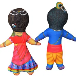 vrinda articles Radha Krishna 8 Inch Soft and Plush Washable Toy for Kids, Baby Home Decor.- 20 cm image 4