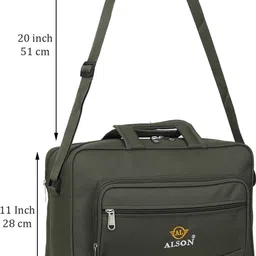 alson Men & Women Green Messenger Bag image 3