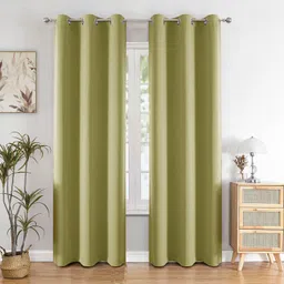 homemonde 213.36 cm (7 ft) Door Polyester Blackout Curtain (Pack Of 2)-picture-23