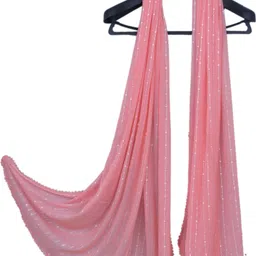Chiffon Printed Peach Women Dupatta-image-31