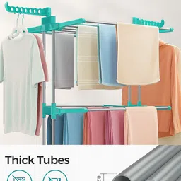 v-mop Steel Floor Cloth Dryer Stand Premium Stainless Steel, Clothes Drying Stand For Indoor, Outdoor And Balcony S4 image 3