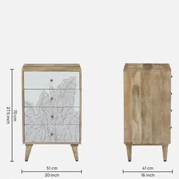 casacraft from pepperfry Natale Mangwo Wood Chest Of Drawers In Natural Finish Inspired By Ranthambore image 2