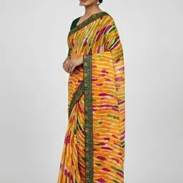 sarngin boutique Printed Bandhani Georgette Saree image 2