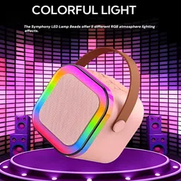 Vibzon Premium Microphone Wireless Portable Mini Mic Bluetooth 10 W Bluetooth Party Speaker image 3