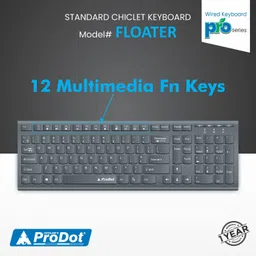 PRODOT High-Performance Wired Chicklet Keyboard Mouse Combo For Laptop, PC, Game Combo Set image 3