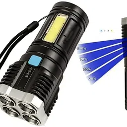 super toy Torchlight Rechargeable LED Flashlight-4 Light Modes,for Camping,Trekking & More Torch image 5