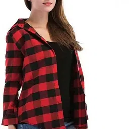 dnext Women Regular Fit Checkered Spread Collar Casual Shirt image 3
