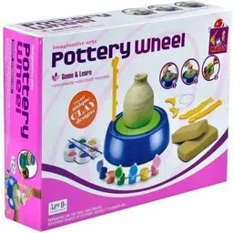 mahi zone Pottery Wheel Clay Pot Making Machine Game with Colors For Kids_A1-picture-25