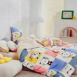 the divine Cotton Super King Fitted (Elastic) 450 TC 3D Printed Bedsheet-picture-34