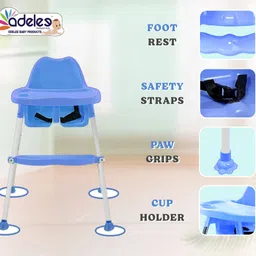 odelee Baby 3 IN 1 High Chair W/Feeding Tray For Babies Food Bouncer image 4