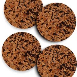 stacpro Natural Chocochip Heat Resistant Round Cork Matte Trivet image 1