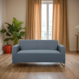 Polyester 4 Seater Sofa Plain Cover-image-6