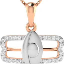 avsar God Shape Pendant 14kt Cubic Zirconia Rose Gold Pendant-picture-13