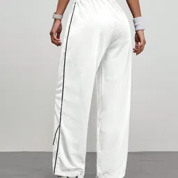 rajovati Women Striped White Track Pants image 3