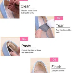 ntbay Combo Self-Adhesive Heel Grips Liner Cushion Inserts for Loose Shoes Insole image 3