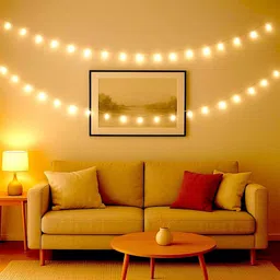 nisco 20 LEDs 5 m Yellow Steady String Rice Lights image 5