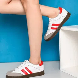 duda Colorblock Flat Sneakers with Ultra Soft Cushion Lace-Up All-Day Comfort Shoes| Sneakers For Women-picture-46