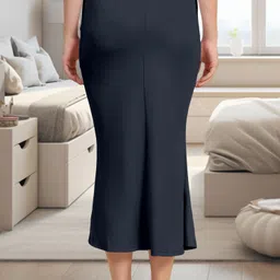 Trendmalls New.P01-Grey-M Lycra Blend Petticoat image 2