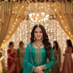 ghunawali Semi Stitched Silk Blend Kurta & Sharara Fabric Embroidered image 4