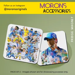morons MS Dhoni CSK Captain Cool Collection For Fridge d3 Fridge Magnet Pack of 2 image 2