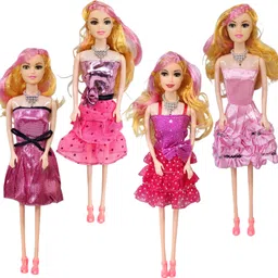babro Doll Set for Girls, 4 Pcs Movable Doll Set for 3+ Years Old Girls, Kids-picture-21