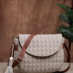 Women Beige, Tan Sling Bag-image-45