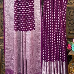 kanjiqueen Woven Banarasi Georgette, Chiffon Saree image 2