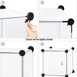 owme 8-Door 8-Shelf Plastic kids Collapsible Cupboard PC Collapsible Wardrobe image 5