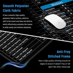 dickson Anti-Slip Mouse pad, Keyboard Mat with Shortcut Keys for Laptop, Computer & Desk Non Slip Base Mousepad image 3