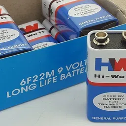 gadariya king hi-watt 6F22 29312 HW Long Life Zinc Carbon Battery Hi-Watt (Pack of 5) 9V 6F22M Zinc Carbon Long Life General Purpose 9 Volt Batteries use for Multimeter Analog Battery Tester image 1