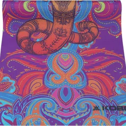 kobo AC-18 Athletic Yoga Mat 4 mm Thick 6 Feet x 2 Feet Exercise Non-Slip and Anti-Tear Multicolor 4 mm Yoga Mat-picture-27
