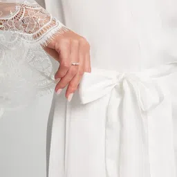 mansey White Free Size Bath Robe image 3