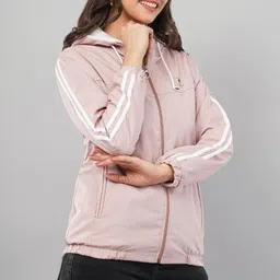 vilazo Solid Women Wind Cheater image 5