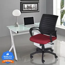 flipkart perfect homes Bonzai Low Back Office Chair Fabric Office Arm Chair-picture-26