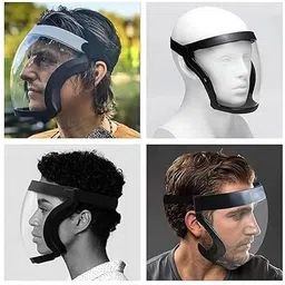 two purchase Transparent Protective Anti-Fog Full Face Visor With Eye & Head Protection Mask Transparent Protective Anti-Fog Full Face Visor With Eye & Head Protection Mask Wood-working, Welding, Power Tool, Laboratory, Blowtorch Safety Goggle image 3