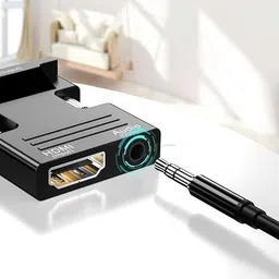 RuhZa Output Cable Computer Set-top Box Converter Connector Adapter HDMI to VGA Adapter, HDMI to VGA Audio HDMI Connector image 3