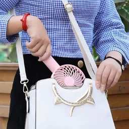 Ivisha Mini Portable USB Hand Fan – 1200mAh Rechargeable Battery Rechargeable Handheld Fan USB Fan image 5