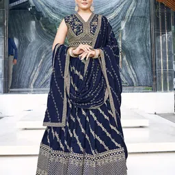 Chandbaali Embroidered Sequined Ready to Wear Lehenga & Blouse With Dupatta-picture-23