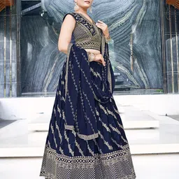 Chandbaali Embroidered Sequined Ready to Wear Lehenga & Blouse With Dupatta image 3