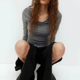 H&M Draped Jersey Top image 2
