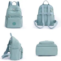 inovera Small 10 L Backpack Small Backpack for Women - Nylon Shoulder Bags with Adjustable Strap(Aqua Blue) image 3