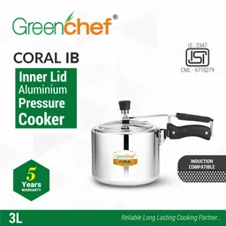 greenchef Coral InnerLid IB 3 L Induction Bottom Pressure Cooker image 5