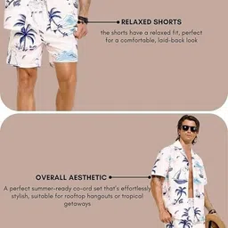 leriya fashion Men Night Suit Set White Printed image 5