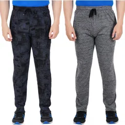 guide Pack of 2 Men Printed Black, Grey Track Pants-picture-21