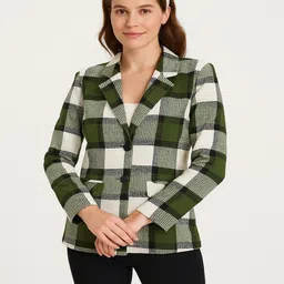 naida Women Checkered, Printed Single Breasted Casual, Festive, Formal, Party, Sports, Wedding, Lounge Wear Blazer-picture-14