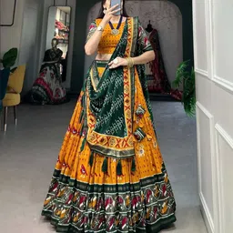 radhvi biz Floral Print Semi Stitched Lehenga Choli image 3