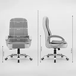 palarial Luxury Ergonomic Leatherette Executive High Back Revolving Desk Leatherette Office Executive Chair image 3