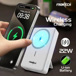 frontech 10000 mAh 22 W Wired & Wireless With MagSafe Slim Pocket Size Power Bank image 2