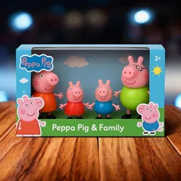 mahi zone Peppa Pig Family Set of 4, Peppa Pig, George, Daddy Pig, Mommy Pig Toys _M704-picture-12