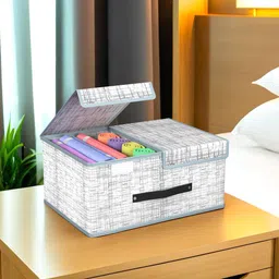 kuber industries Small Foldable Wardrobe Organizer with Double Lid Storage Box-picture-12